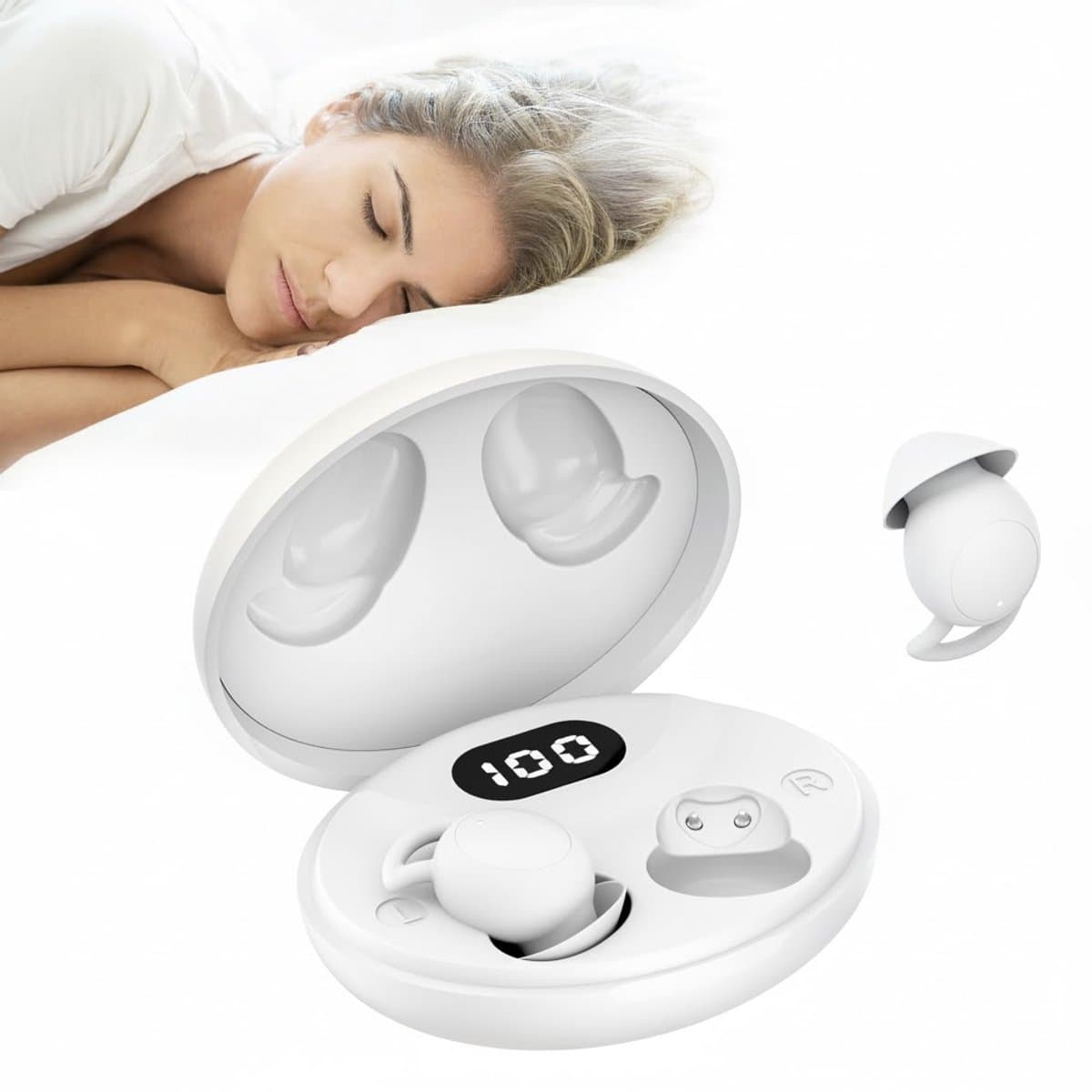 MyN6 Draadloze Slaap Oordopjes – Bluetooth 5.4, 20 uur batterij