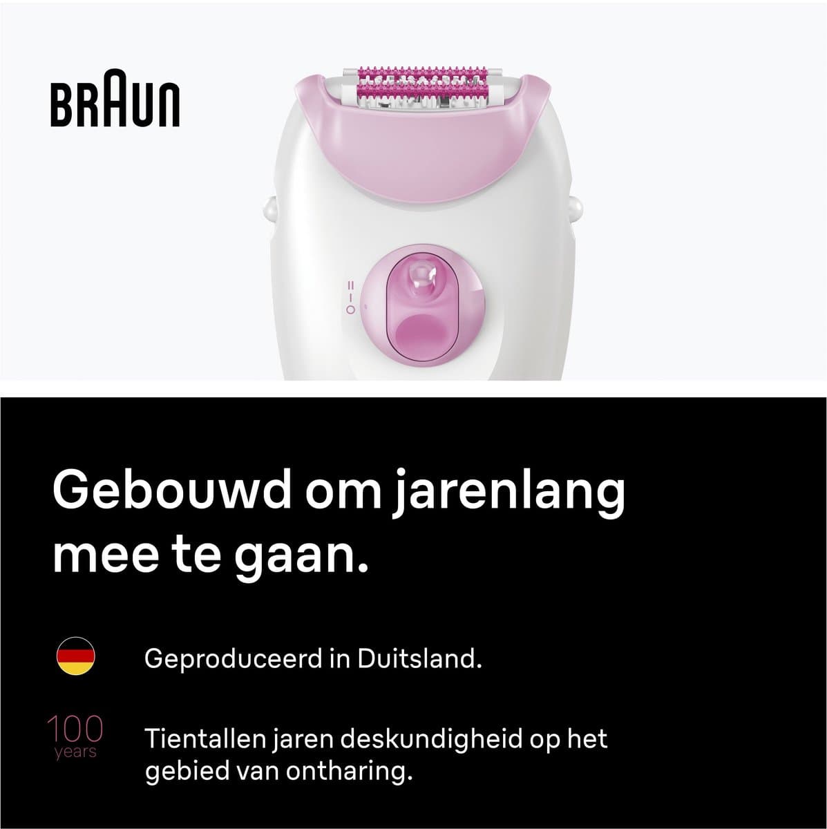 Braun Silk·épil 3 - Snoergebonden Epilator - 3-031 - Langdurig Gladde Huid - Inclusief Scheerkop en Trimkam - Roze thumbnail 5