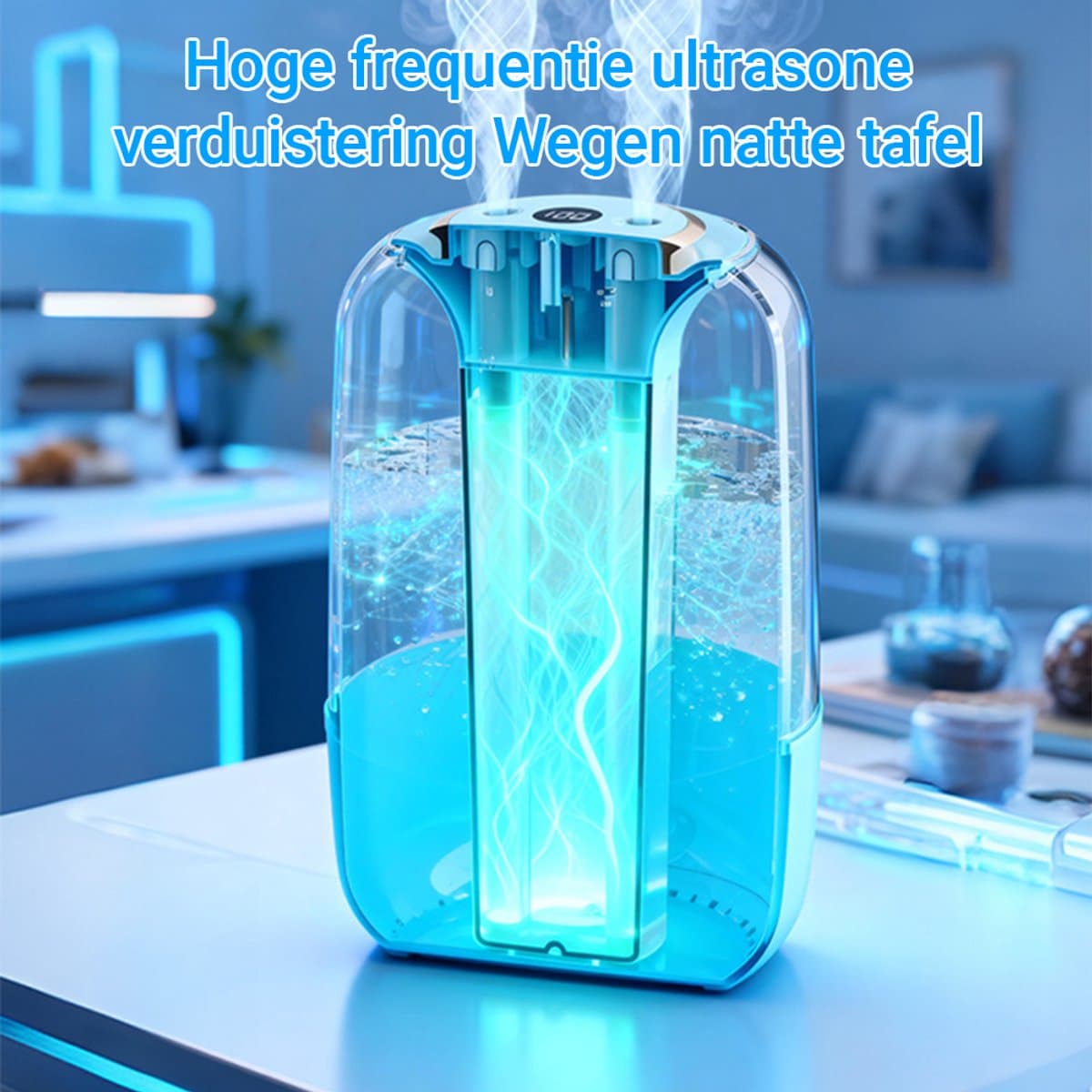 Luchtbevochtiger met aromatherapie-Air Humidifier-Stille luchtbevochtiger voor Woonkamer, Kantoor, Babykamer, Slaapkamer-Aromatherapie-LED Sfeerverlichting-2L-40m2 thumbnail 7