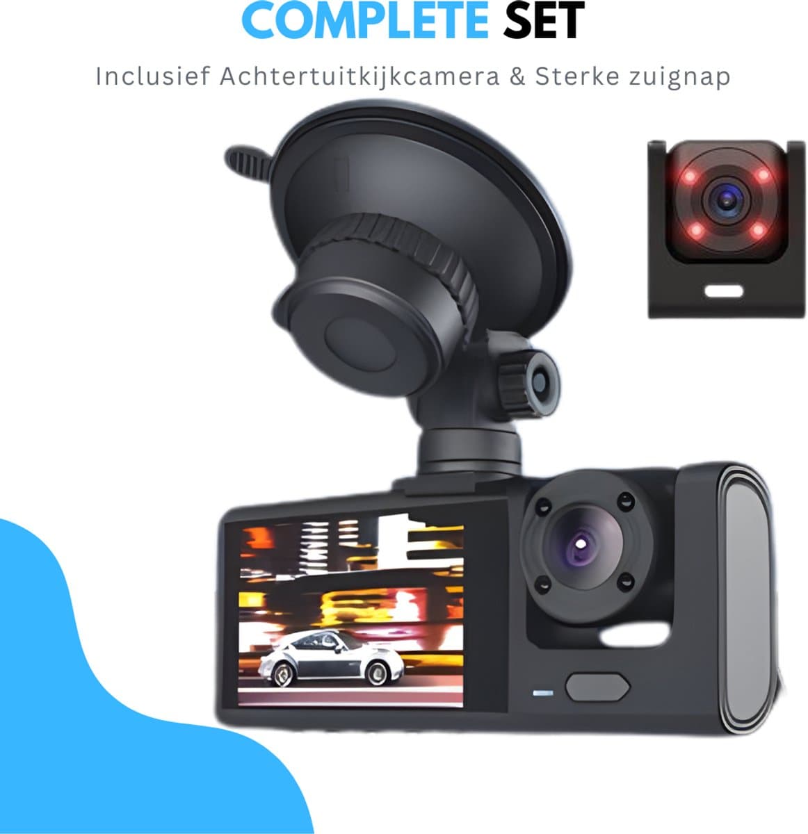Truskore Dashcam Voor Auto Max 2025 - Voor en Achter - FULL HD Beeld en Nachtvisie - Incl. App thumbnail 4