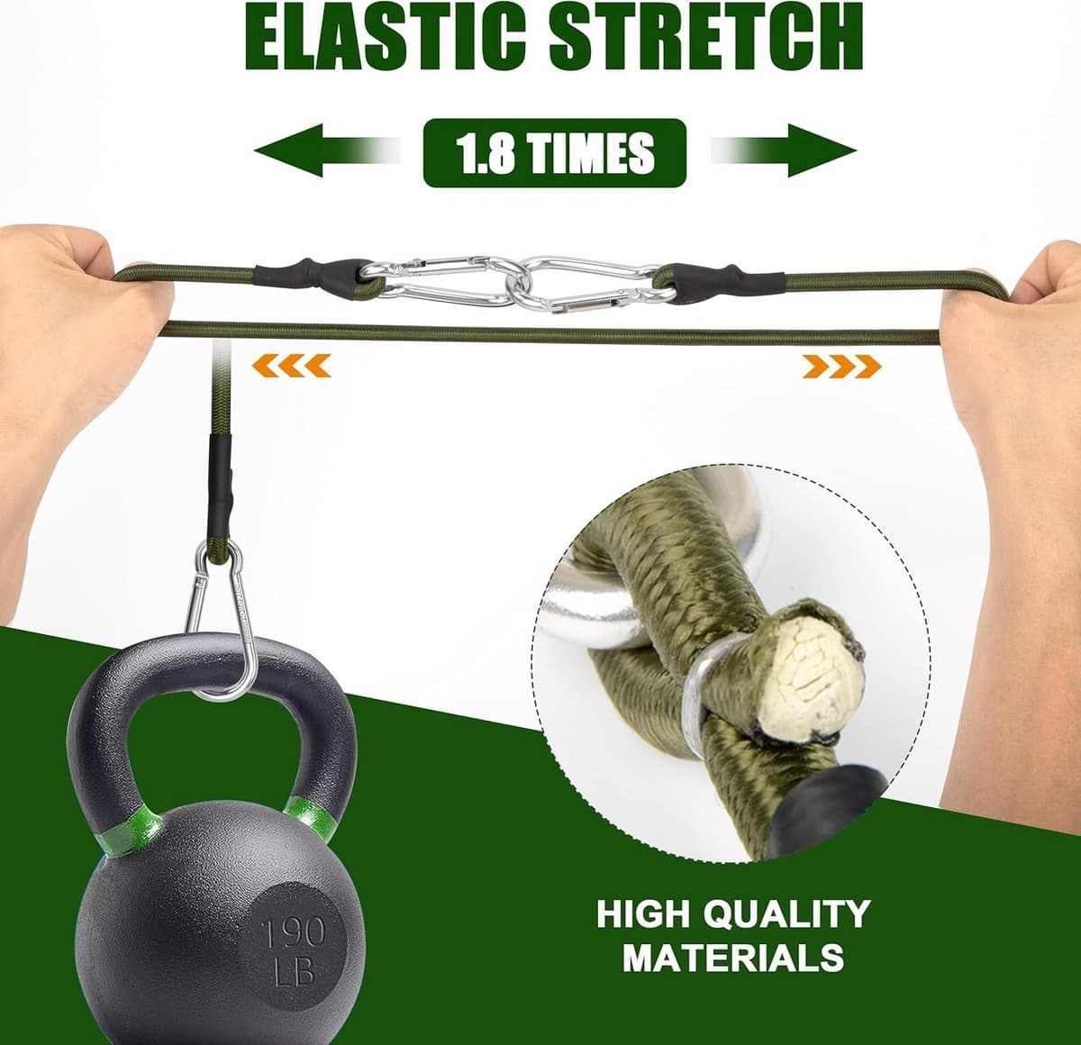 2x Spanbanden met Haak 60cm – Elastische Bungee Koorden voor Fiets, Motor, Dakdrager en Kamperen thumbnail 6
