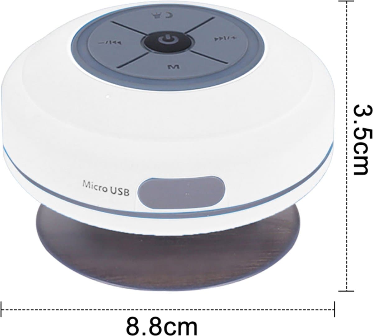 Waterdichte Bluetooth-doucheluidspreker met zuignap en 6 uur speeltijd thumbnail 2