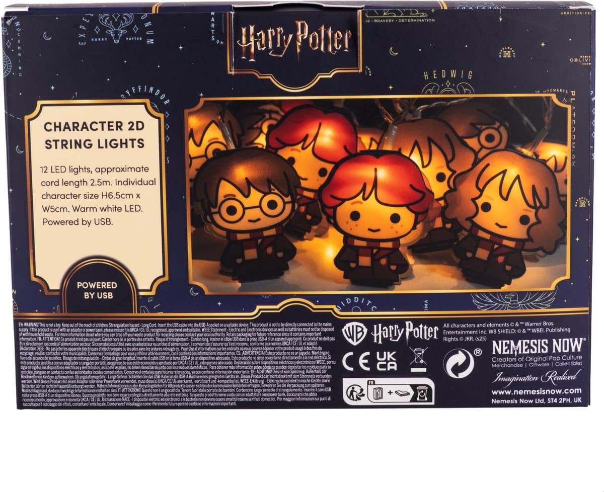 Harry Potter - lichtsnoer - met personages - 12 lampjes - 2,5 meter lang - USB-C thumbnail 3