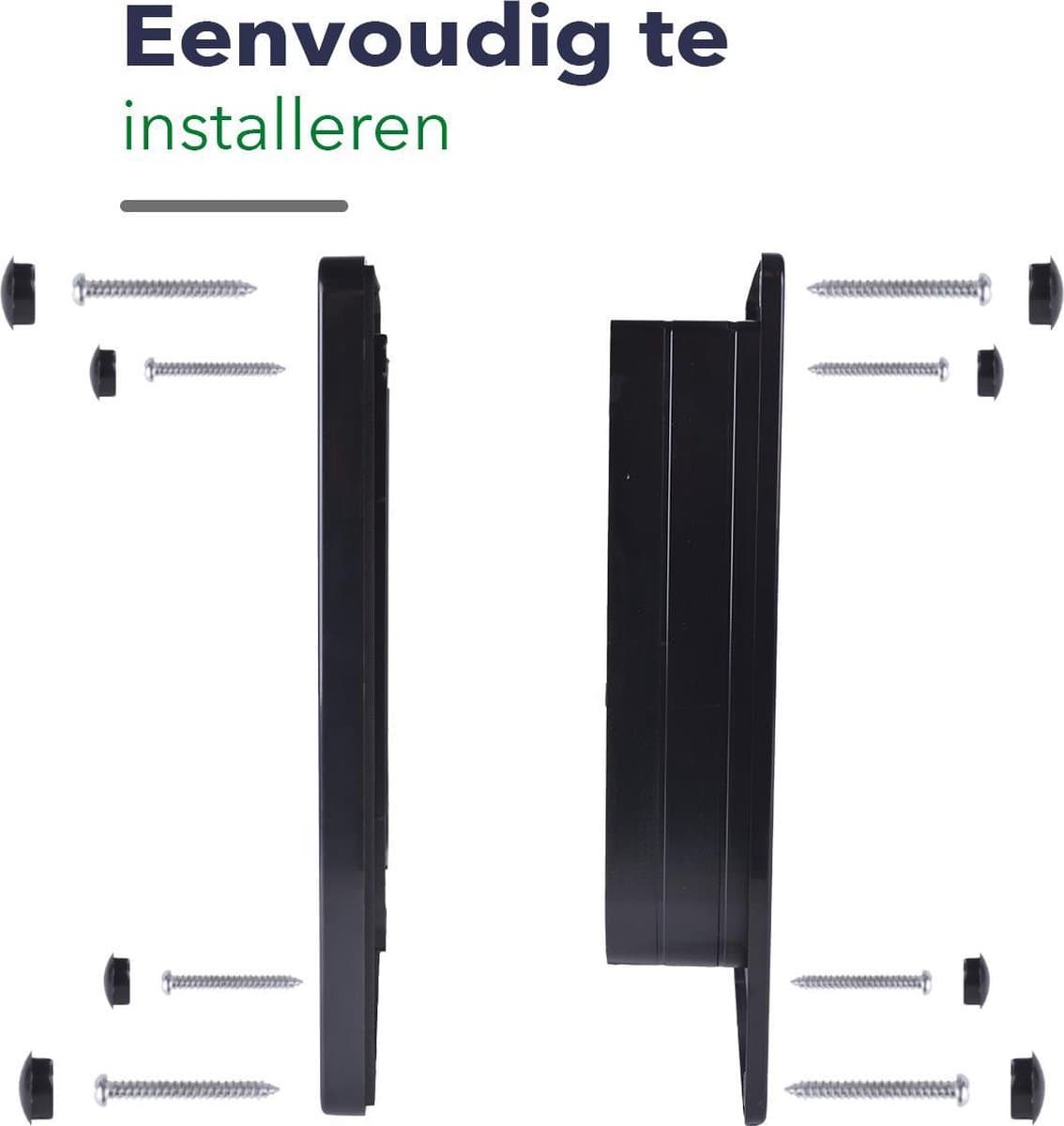 Kattenluik Zwart met Tunnel – 4 Vergrendelingsstanden – Weerbestendig - Maat L thumbnail 4
