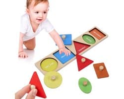 Productfoto van Montessori Houten Vormenpuzzel
