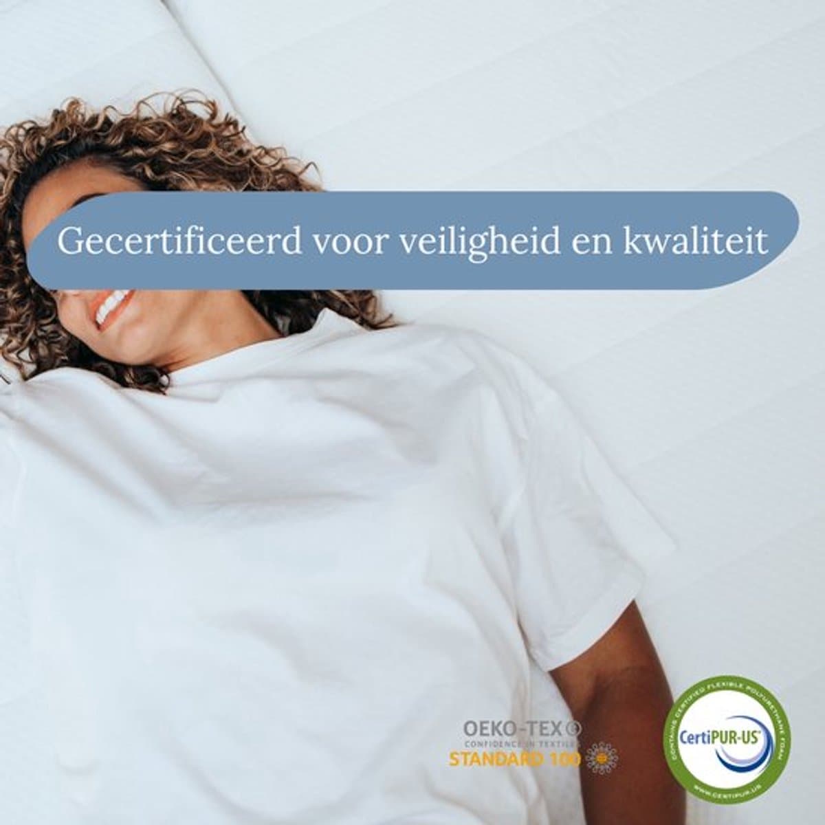 Koudschuim topper 140x200 - medium hardheid topmatras - Topdek Matras - circa 8-9 CM Topmatras - afritsbaar - wasbaar - orthopedisch - hypoallergeen topdek matras - CertiPUR® en Okoetex gecertificeerd thumbnail 7