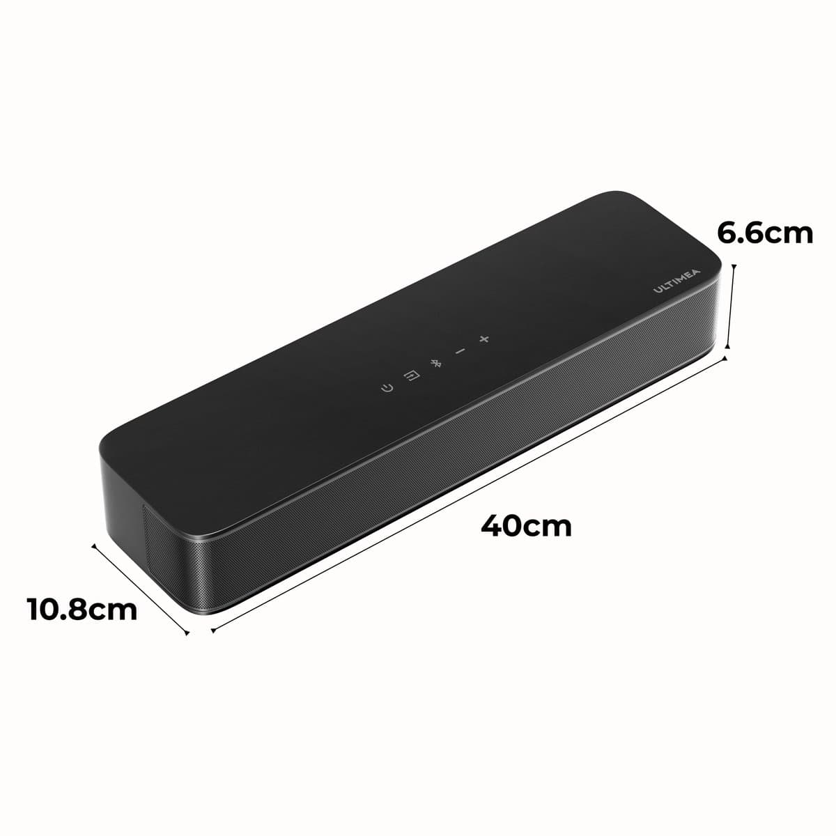 ULTIMEA 2.1-kanaals compacte soundbar voor tv, 3-inch ingebouwde subwoofer, 120 W piekvermogen, alles-in-één pc-soundbar voor gaming, Bluetooth 5.4, Poseidon M20 thumbnail 4