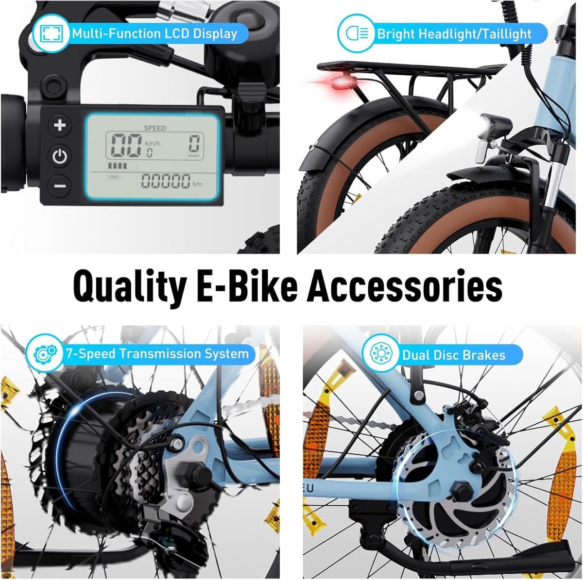 Hitway BK20 opvouwbare e-bike - 250W, bereik 35-90km thumbnail 7
