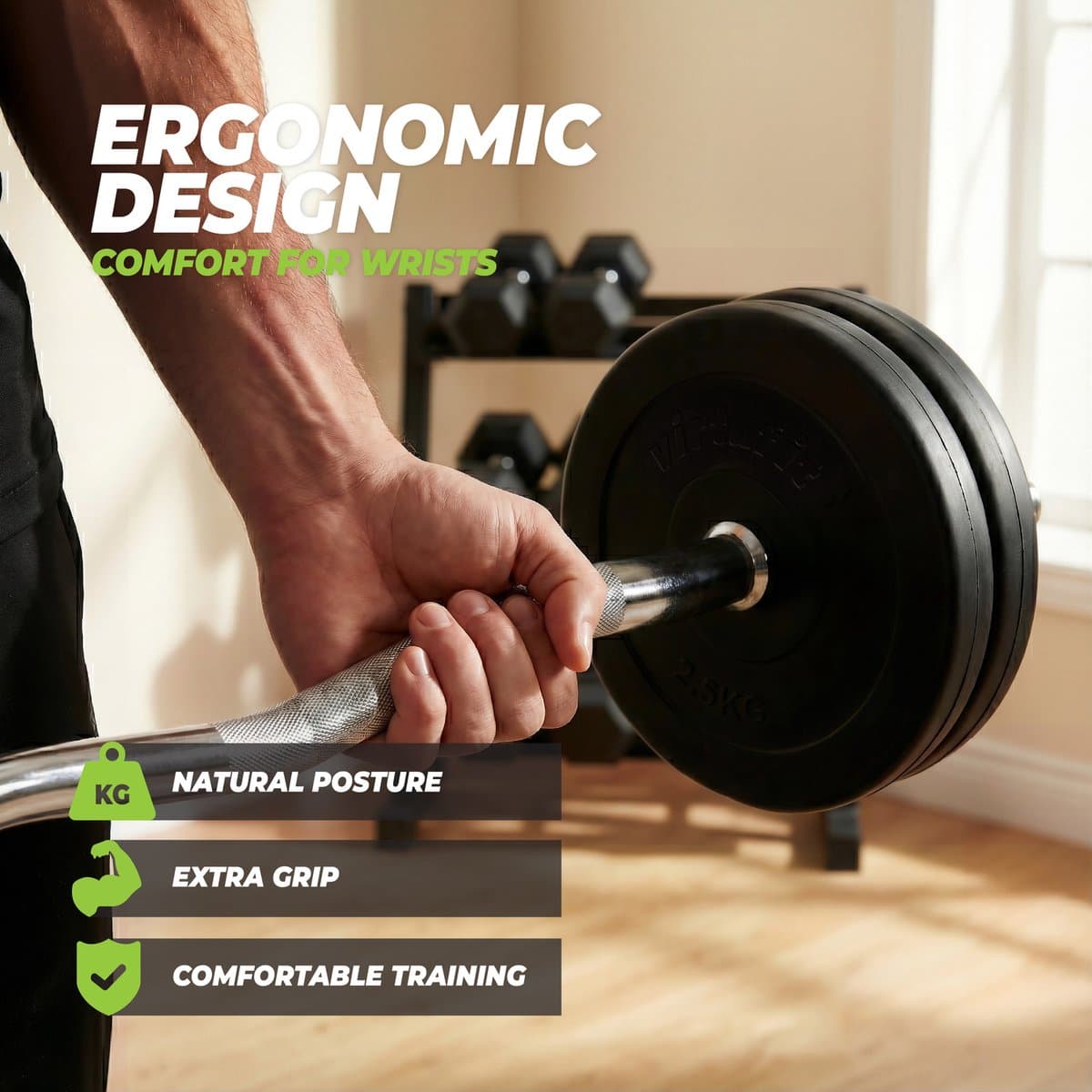 VirtuFit Vinyl EZ-Curl Set - Halterset - 20 kg thumbnail 7