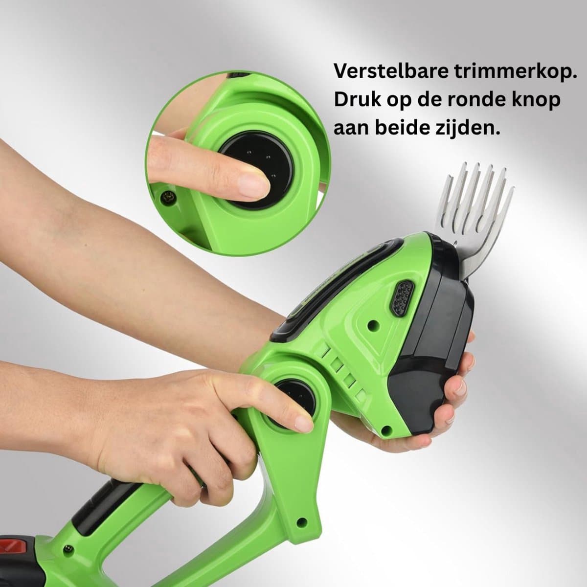 NBAP® Buxusschaar met Accu - Heggenschaar - Mini Kettingzaag - Groen thumbnail 6
