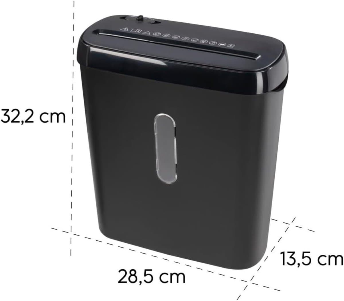 Intelectro Papierversnipperaar - Krachtige Elektrische Papierversnipperaar voor Thuisgebruik - 8L Opvangbak - Snippers Uitvoer - 6 Vellen/Keer - Overhittingsbeveiliging - Terugloopfunctie - Zwart - Levering Sneller dan Aangegeven! thumbnail 3