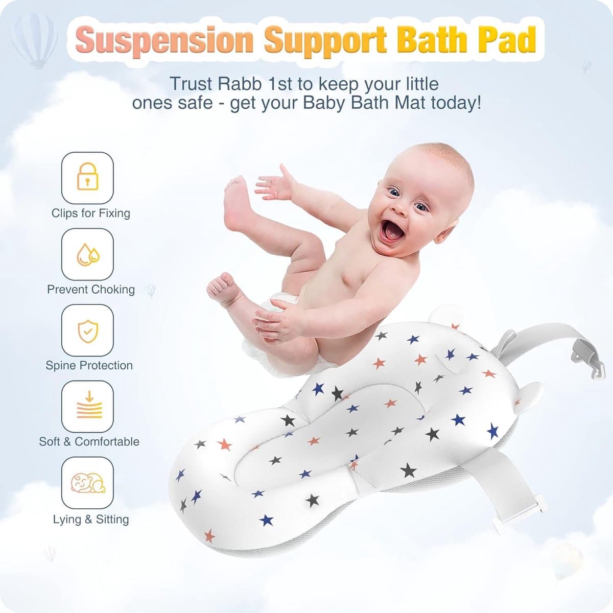 Opvouwbare babybadkuip – draagbaar bad voor pasgeborenen en peuters Met antislipmat en afvoergat, licht en ruimtebesparend. Zonder thermometer. Kleur: grijs. thumbnail 5