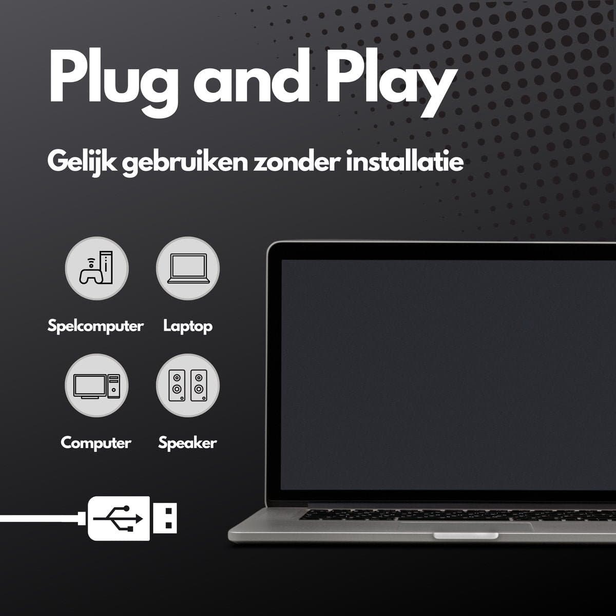 null Microfoon met Standaard – USB, Cardioïd, Plug & Play