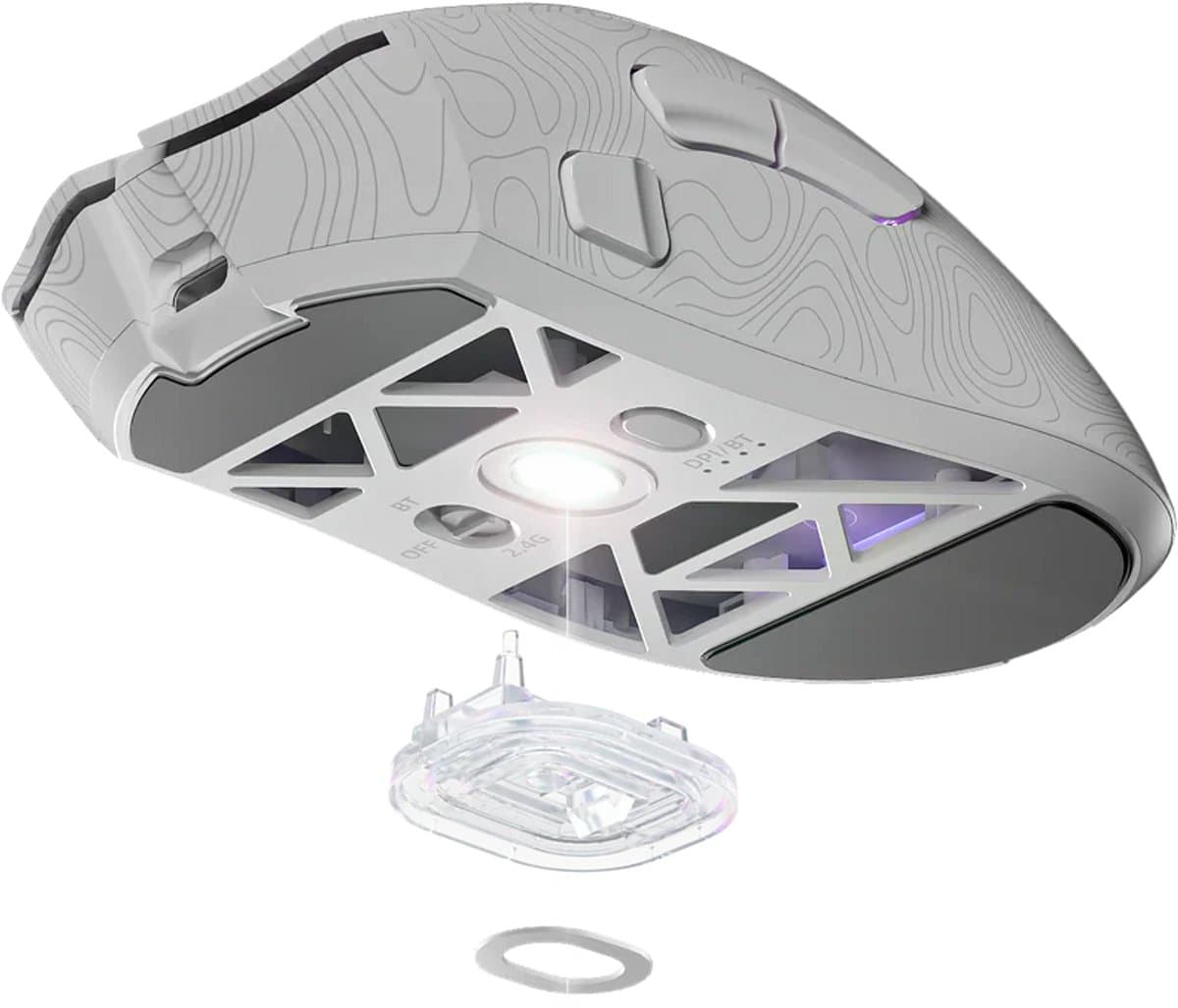Furycube G11 - Tri-Mode Gaming Muis - Draadloos - Bedraad - Bluetooth - PAW3311 Sensor - 12.000 DPI - 1000Hz - Wit thumbnail 7