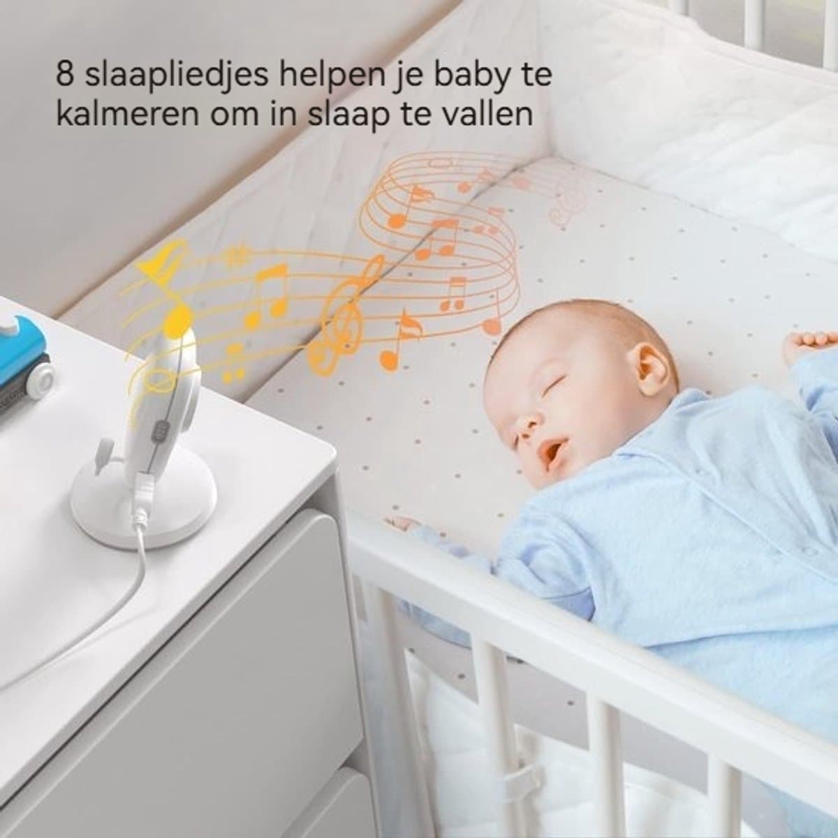 BOIFUN VB616 Babyfoon - Babyfoon met 2 Camera - Groot 4 Inch HD Baby Monitor - Video & Audio - met Slimme Functies - Baby Camera thumbnail 6