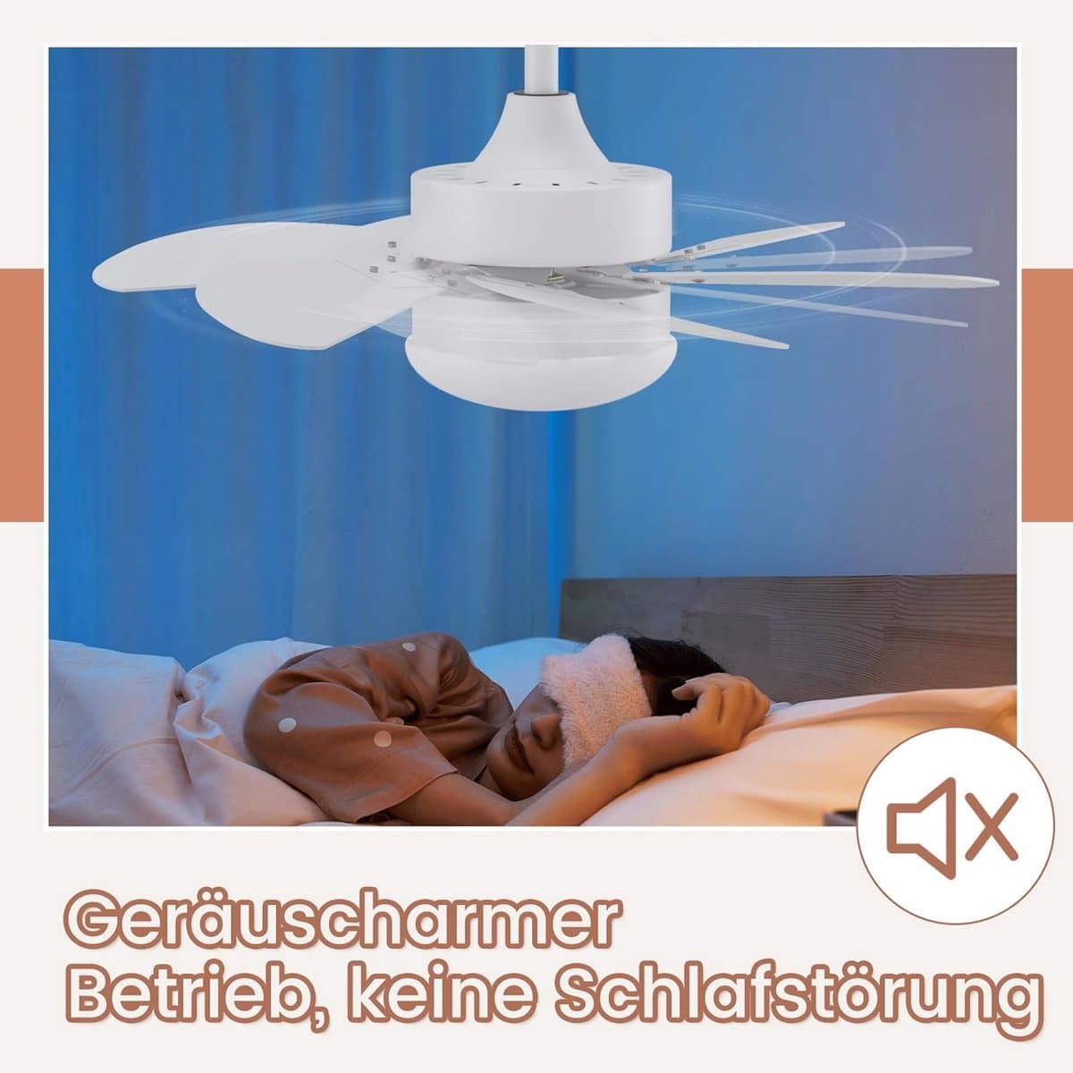 Glitzerlife - Plafond ventilator met verlichting - Ventilator lamp plafond - stille plafondventilator - stil met afstandsbediening en timer - Ø75cm - wit - plafondlampen met ventilator voor woonkamer en slaapkamer thumbnail 7