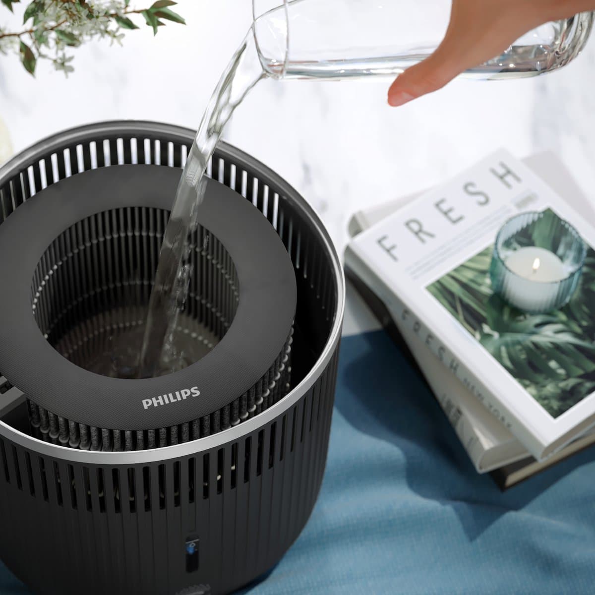 Philips Luchtbevochtiger 4000 serie - 300 ml/u, 3 ventilatorsnelheden, Air+ app, tot 44m2, 21 uur continu gebruik - HU4210/03 thumbnail 8