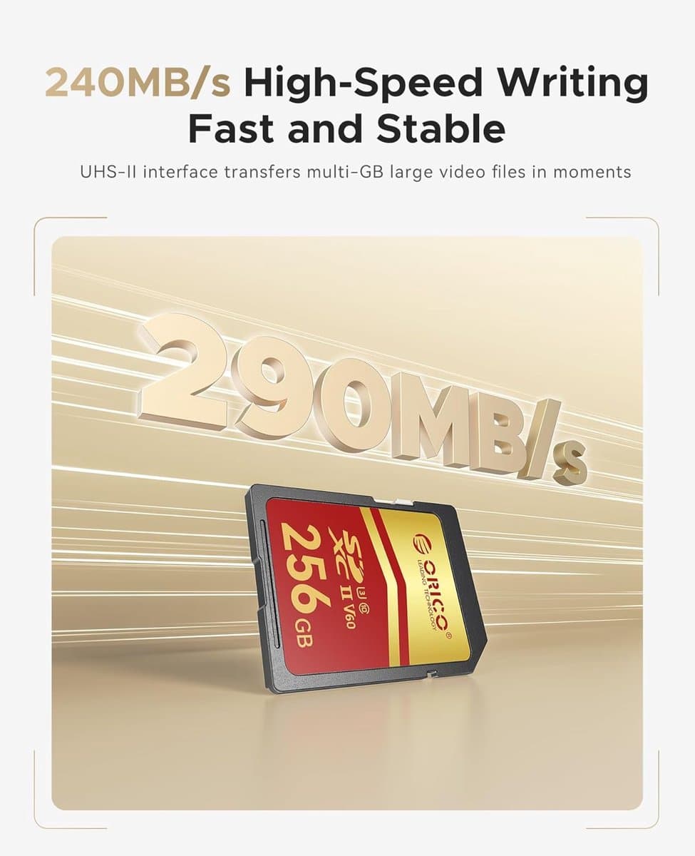 Geheugenkaart 256 GB - SDXC Kaart Opslag - Snelle Data Transfer - UHS-II Snelheid - 256 Gigabyte thumbnail 4