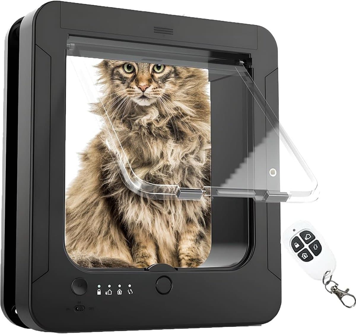 Slim Huisdierluik - Kattenluik Hondenluik - Vrijheid Binnen Buiten - Microchip Gestuurd - 19x21 cm Opening - Wit