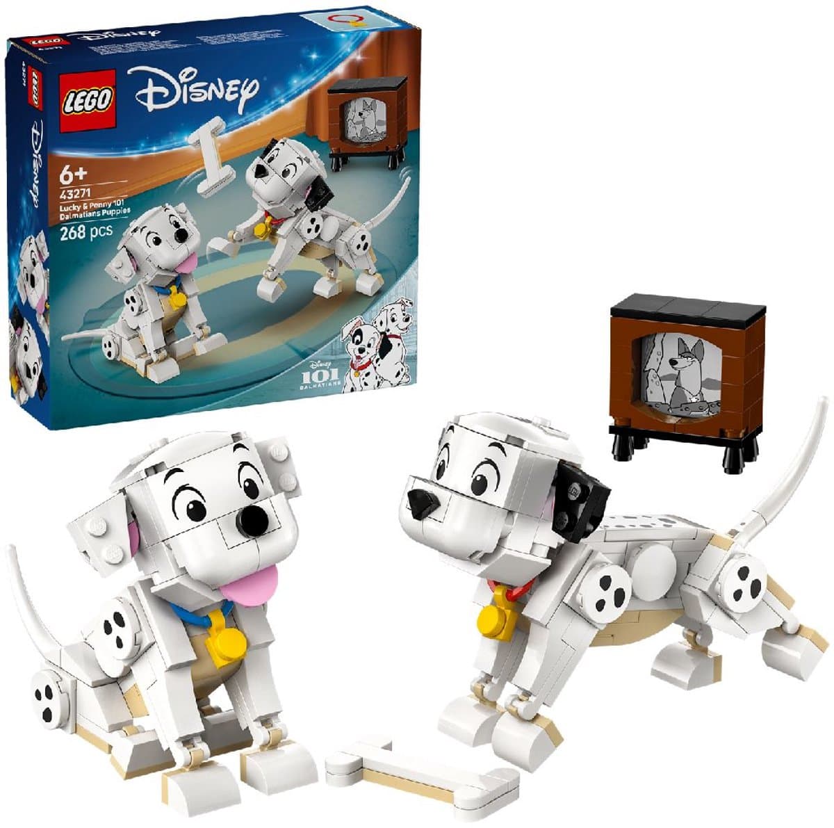 LEGO Disney Lucky en Penny 101 Dalmatiërs: 2 bouwbare puppy's, 268 onderdelen thumbnail 6