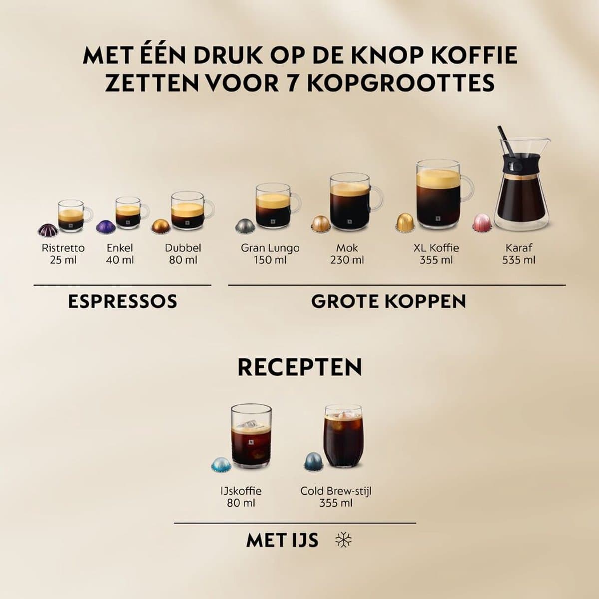 Nespresso Vertuo UP - Snelle capsulekoffiemachine zwart thumbnail 2