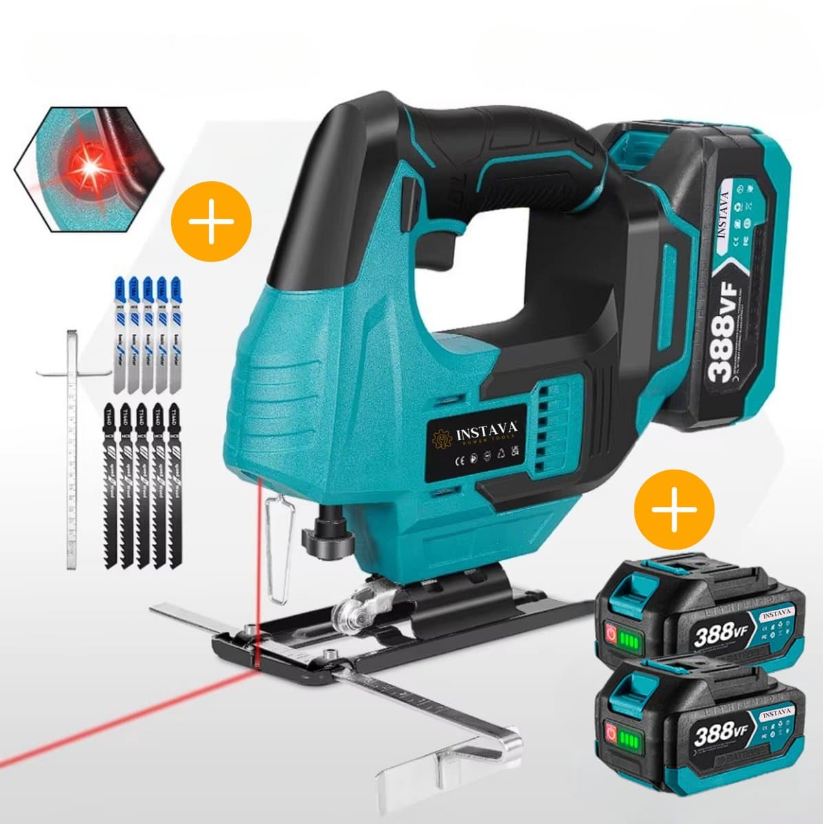 Instava Decoupeerzaag Accu 18V met laser, 2 accu's en LED thumbnail 5