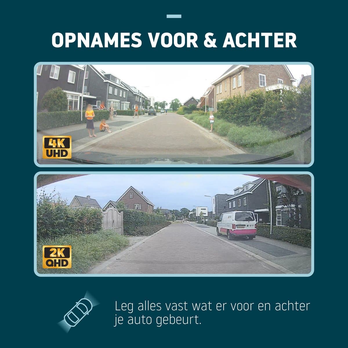 Nordväl DC202-2CH Dashcam – Incl. 256GB SD Kaart – 4K Ultra HD voor en 2K QHD achter – Wifi – GPS – Parkeermodus – Dashcam voor auto – Auto Camera thumbnail 2
