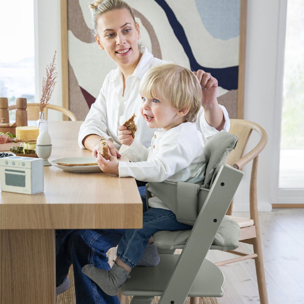 Stokke Bundel Tripp Trapp-kinderstoel Cashmere Grey | Babyset Cashmere Grey thumbnail 2