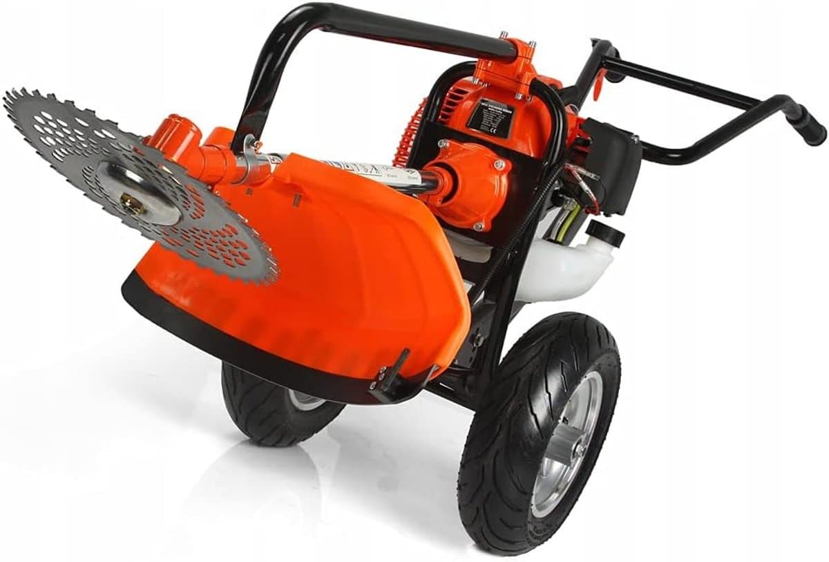 Benzine Grasmaaier - Motormaaier Grastrimmer - Gazon Onderhoud - Krachtige Verbrandingsmotor - 50 x 50 x 28 cm - Zwart thumbnail 5