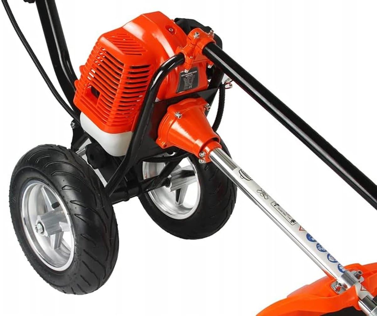 Benzine Grasmaaier - Motormaaier Grastrimmer - Gazon Onderhoud - Krachtige Verbrandingsmotor - 50 x 50 x 28 cm - Zwart thumbnail 6