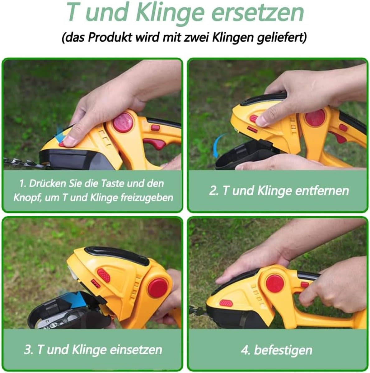 MKSS® Buxusschaar met Accu - Heggenschaar - Mini Kettingzaag thumbnail 2