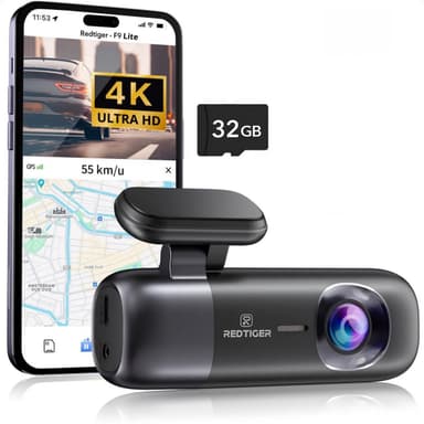 RedTiger F9 Lite - 4K Dashcam met WiFi & GPS