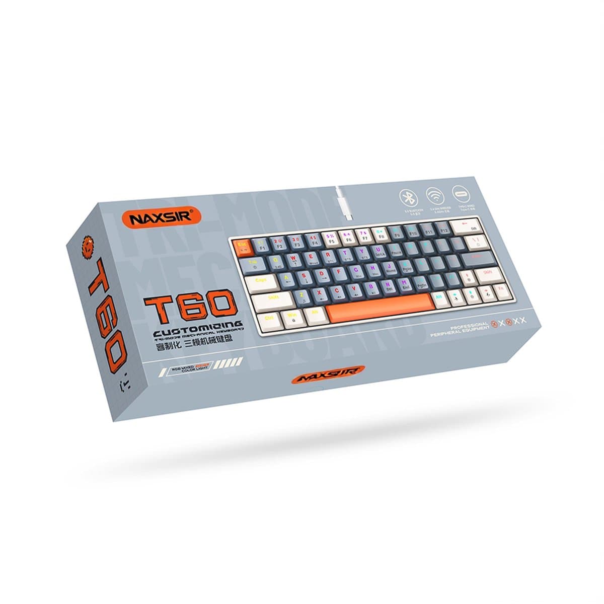 NAXSIR Mechanisch Gaming Toetsenbord 63 Toetsen met RGB Verlichting - USB - Plug & Play thumbnail 8