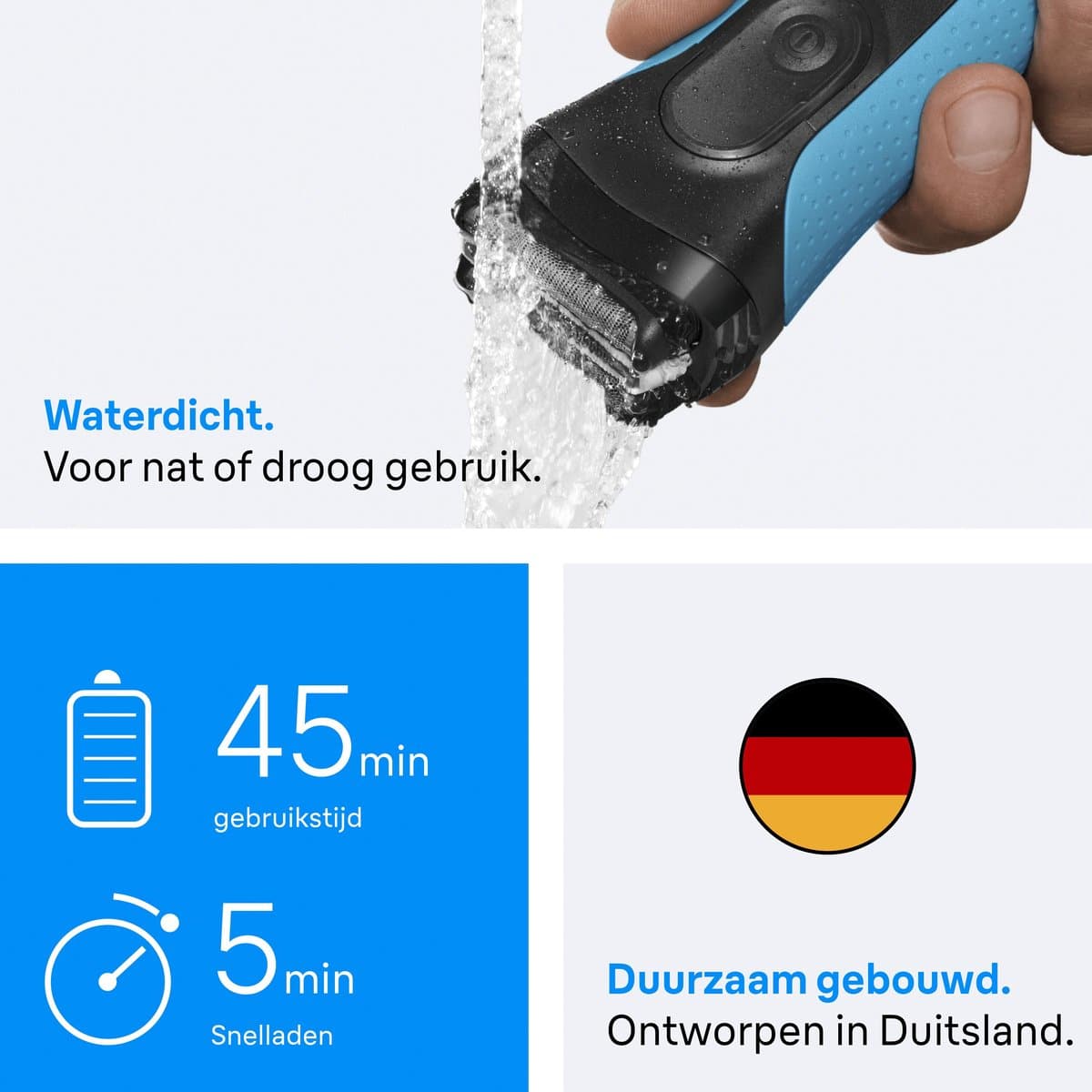 Braun Series 3+ 3040S - Elektrisch Scheerapparaat voor mannen - Precisietrimmer - Nat & Droog thumbnail 4