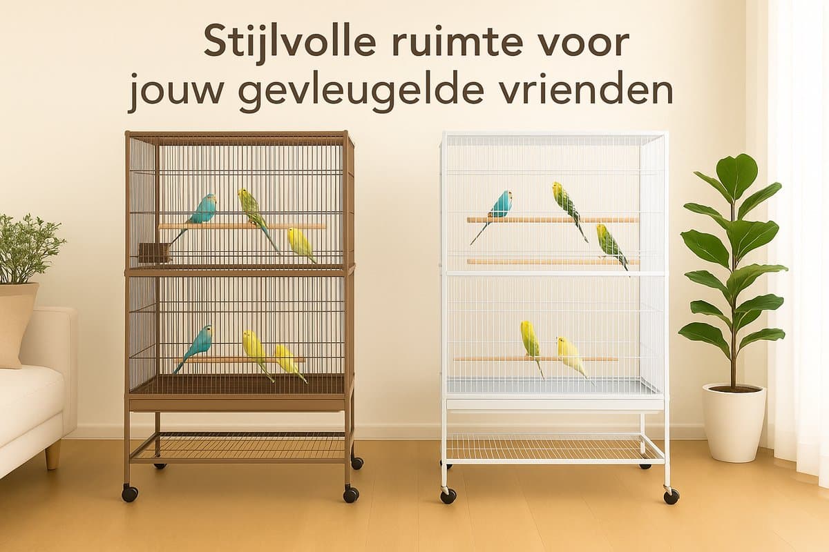Volière Sumba – Taupe Binnenvolière voor Parkieten en Kanaries thumbnail 2