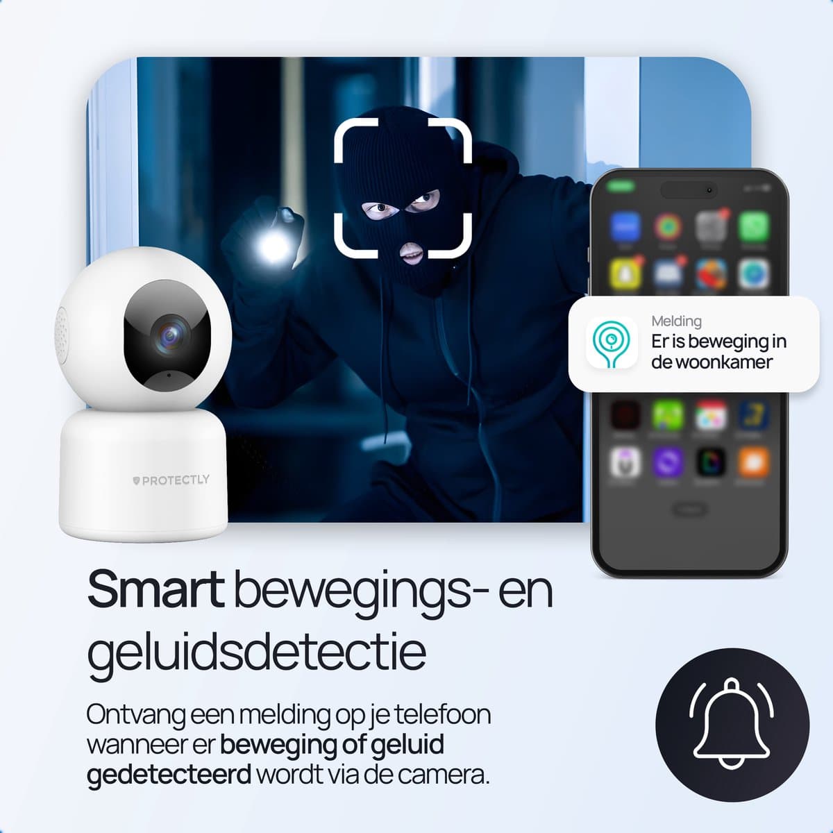 Protectly Beveiligingscamera binnen - 2K Ultra HD met 64GB SD thumbnail 4