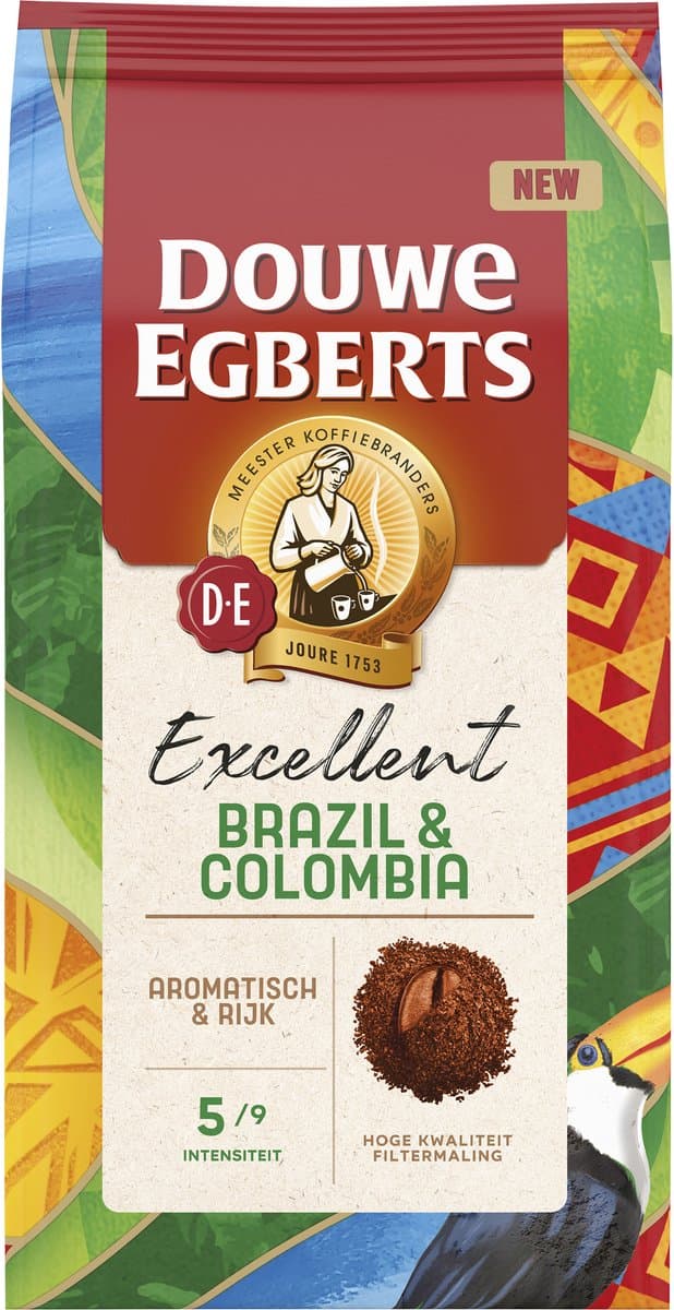 Douwe Egberts Excellent Brazil & Colombia Filterkoffie - 4 x 250 gram thumbnail 2