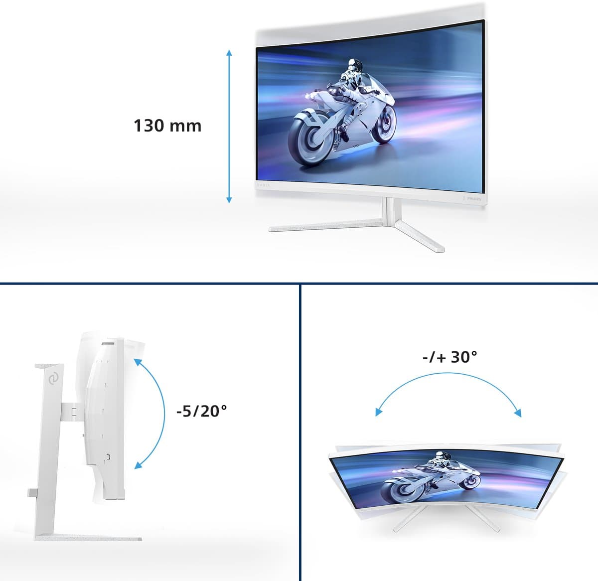Philips Evnia 27M2C5501: Curved QHD 180Hz met Ambiglow thumbnail 5