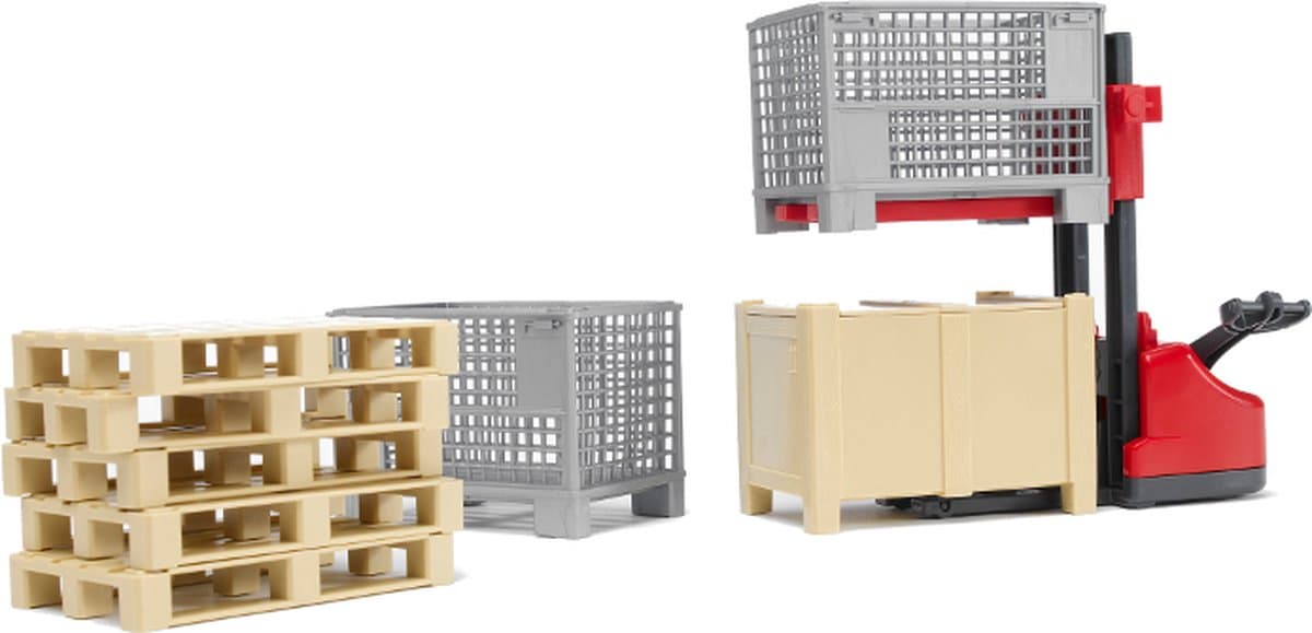 Bruder bworld Logistiek accessoire set: pallets & decoraties thumbnail 8