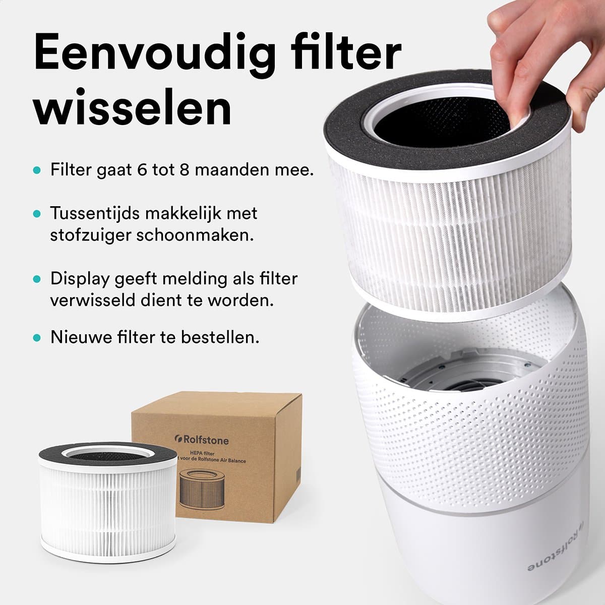 Rolfstone Air Balance Luchtreiniger HEPA 13 – 34 m² thumbnail 3