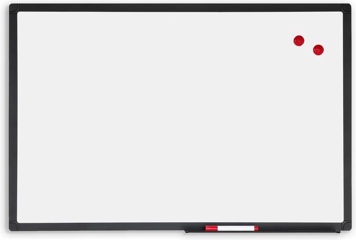 IVOL Whiteboard met zwart frame - Magnetisch - 80x110 cm thumbnail 2