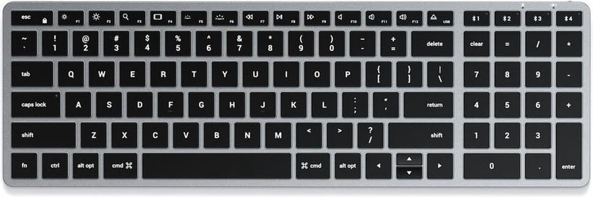 Satechi Slim X2 - Draadloos Bluetooth Toetsenbord - Grijs