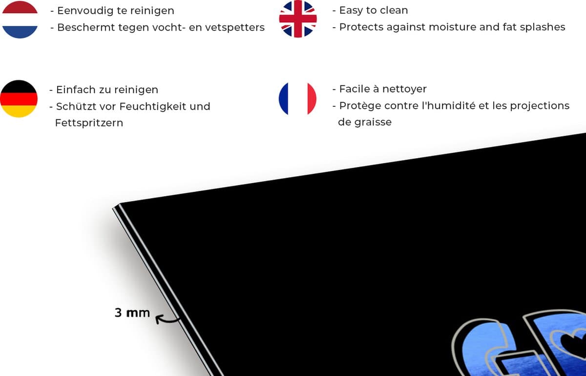 Spatscherm keuken 80x40 cm - Kookplaat achterwand Spreuken - Oma - Best grandma ever - Quotes - Muurbeschermer - Spatwand fornuis - Hoogwaardig aluminium thumbnail 2