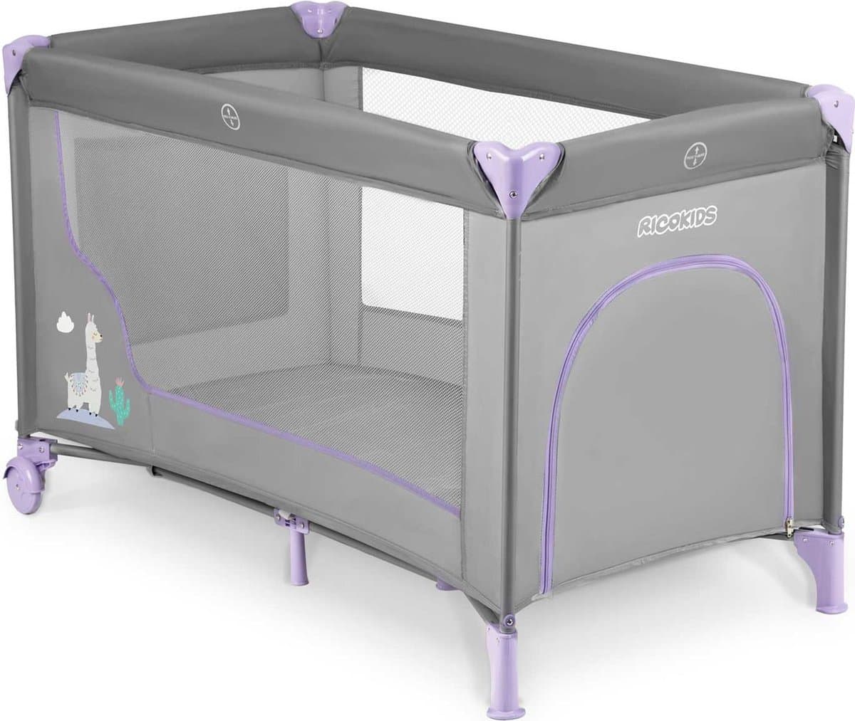 Reiswieg 125 x 65 x 78 cm RK-240 grijs en lavendel