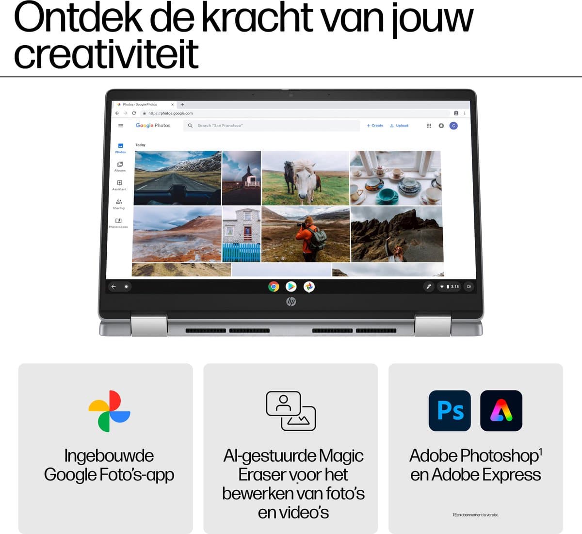 HP Chromebook x360 14b: Intel i3, touchscreen, 256GB - €559