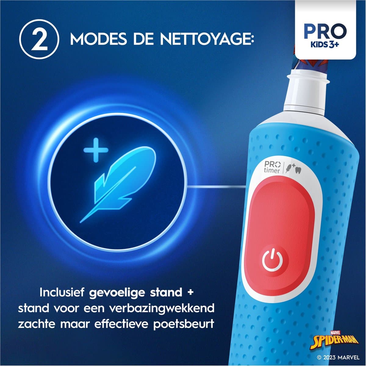 Oral-B Pro Kids Spiderman Elektrische Tandenborstel + Reisetui thumbnail 4