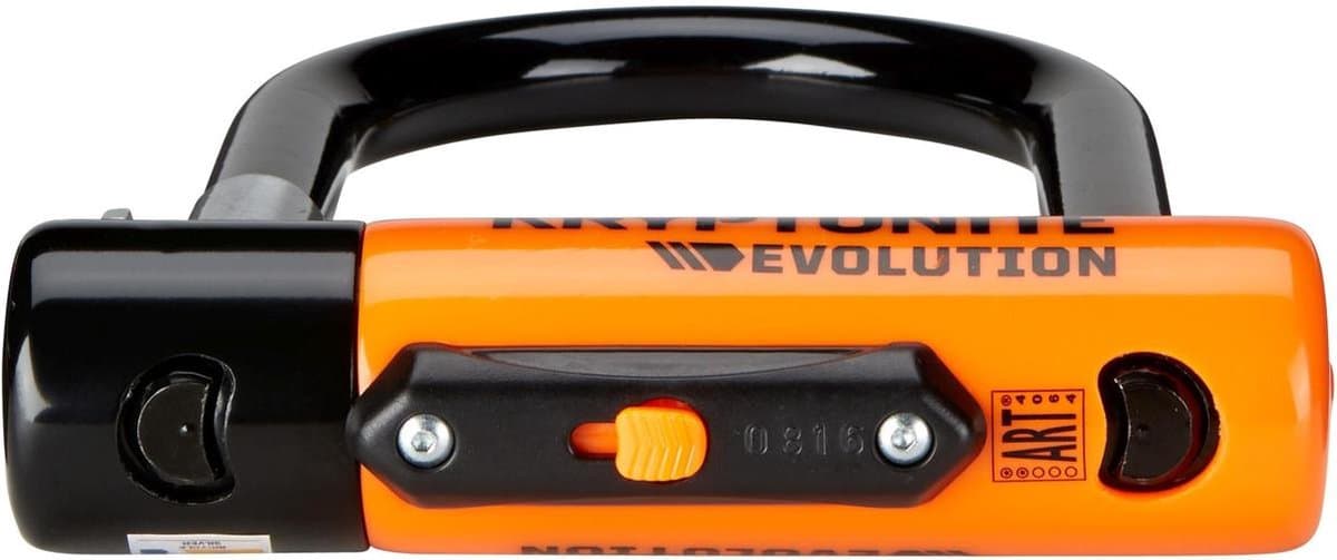 Kryptonite Evolution Mini-5 Beugelslot – ART-2 Slot – Stalen Beugelslot Elektrische Fiets – 14x18 cm – Zwart/Oranje thumbnail 2