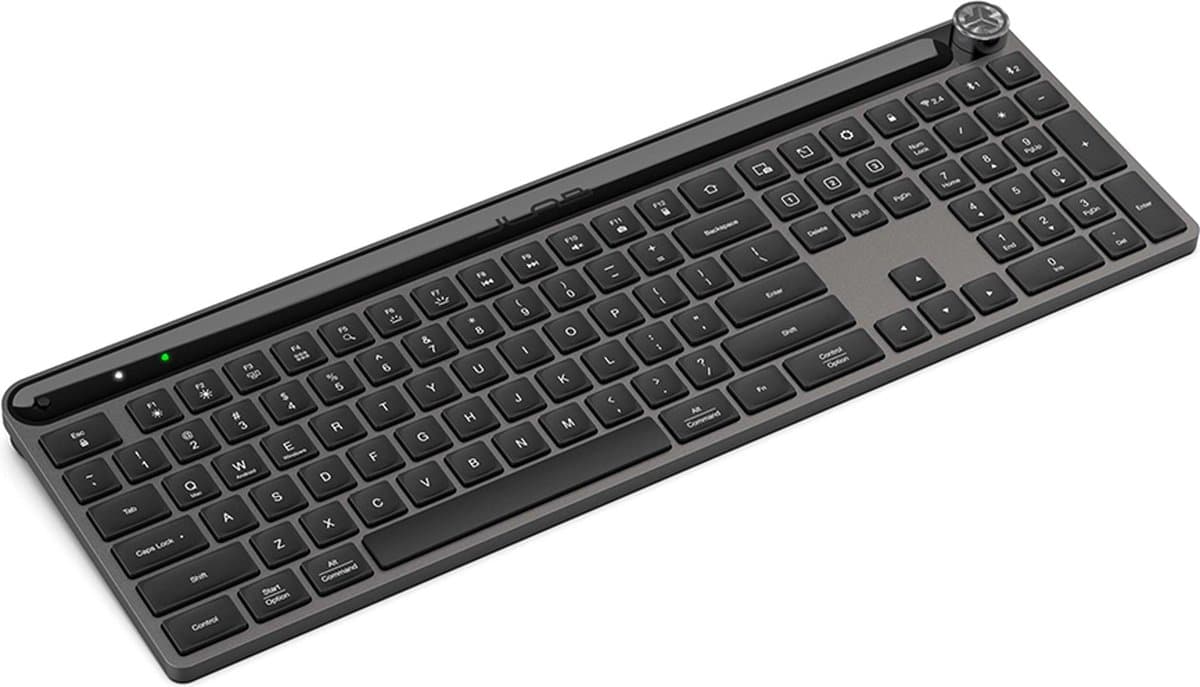JLab Epic Draadloos Toetsenbord - Bluetooth en/of USB dongle verbinding - 3 Apparaten - Stille toetsaanslag - Verlicht toetsenbord - Qwerty thumbnail 5