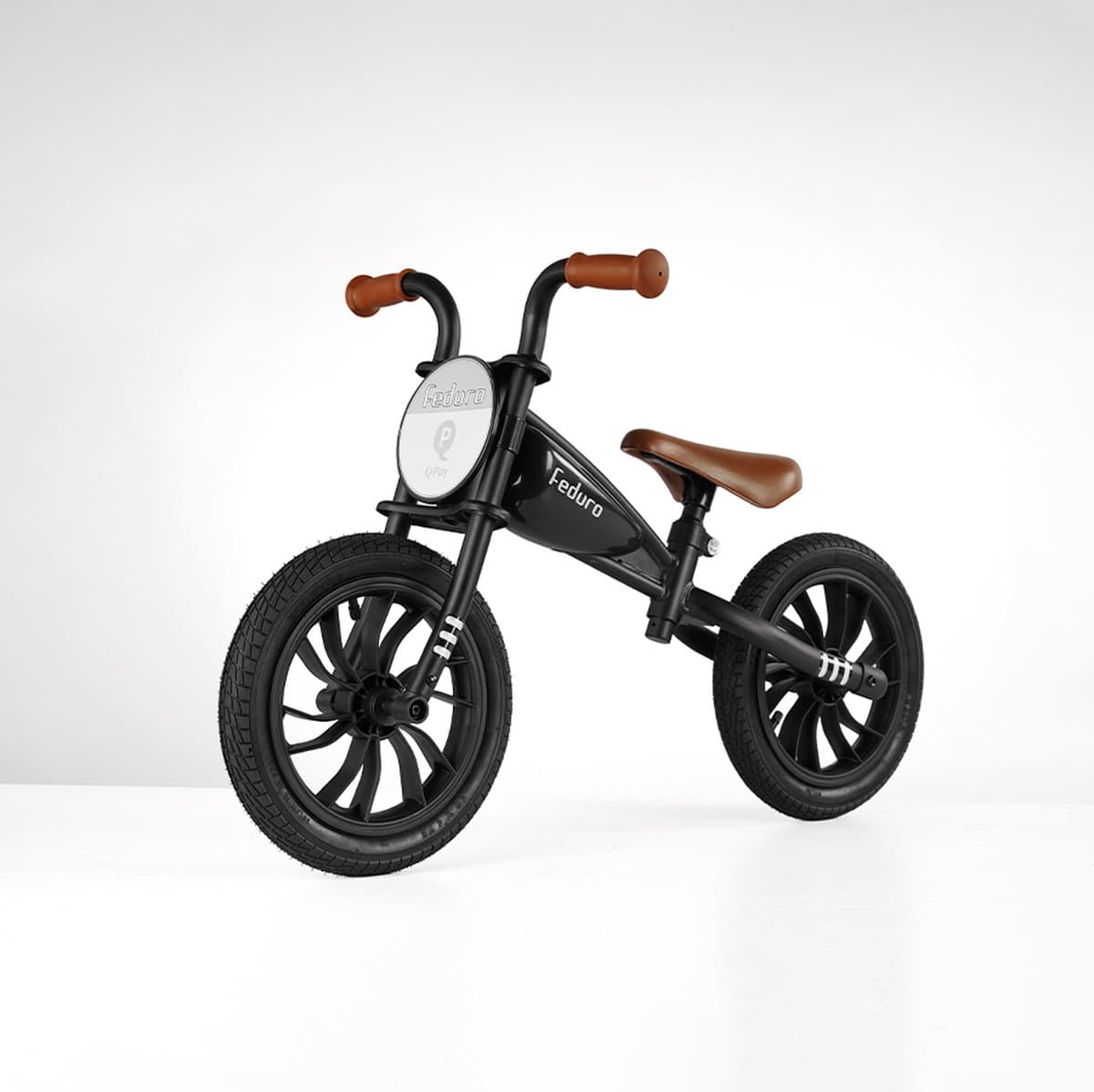 Qplay Feduro Loopfiets 12 inch - Kinderfiets - Zwart thumbnail 2