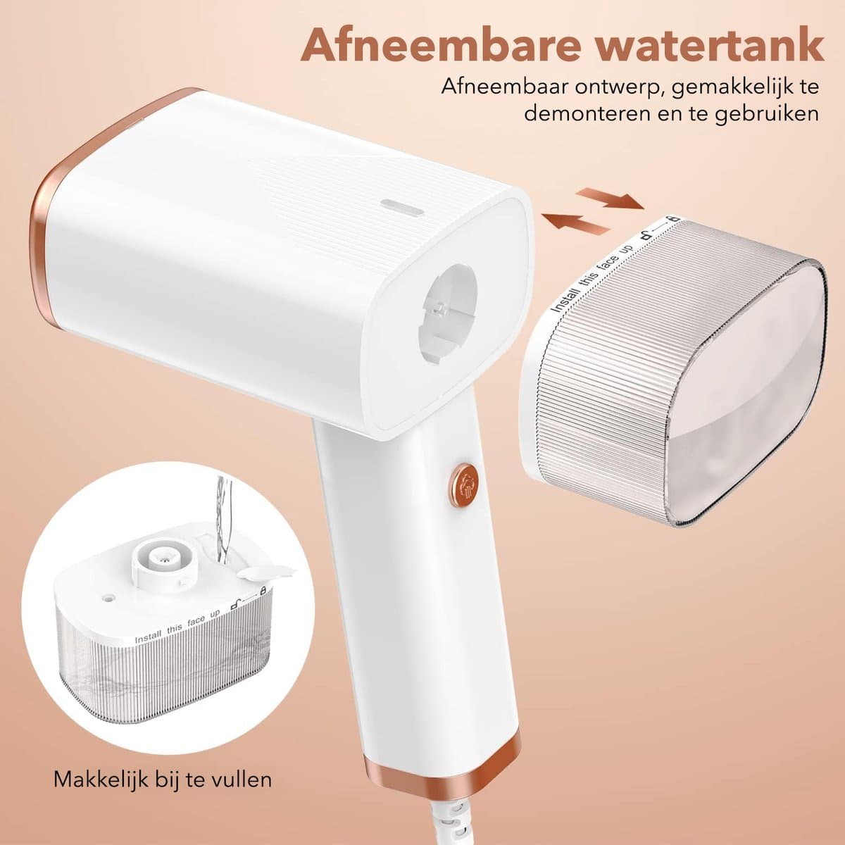 Cleanforce Kledingstomer - Reisvriendelijk - Handstomer - Ontkreuker - Stoomstrijkijzer - Stoomapparaat Kleding thumbnail 2